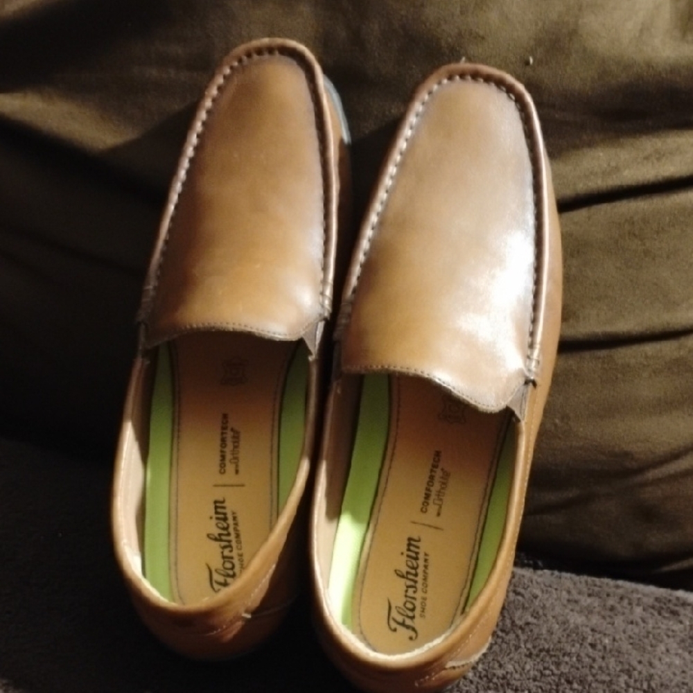 Florsheim Men's Tan Leather Slip-Ons